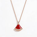 Divas' Dream Red Fan Drop Necklace