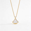 Divas' Dream White Arc Pendant Necklace