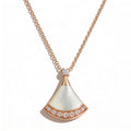 Divas' Dream White Fan Drop Necklace