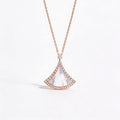 Divas' Dream White Halo Fan Necklace