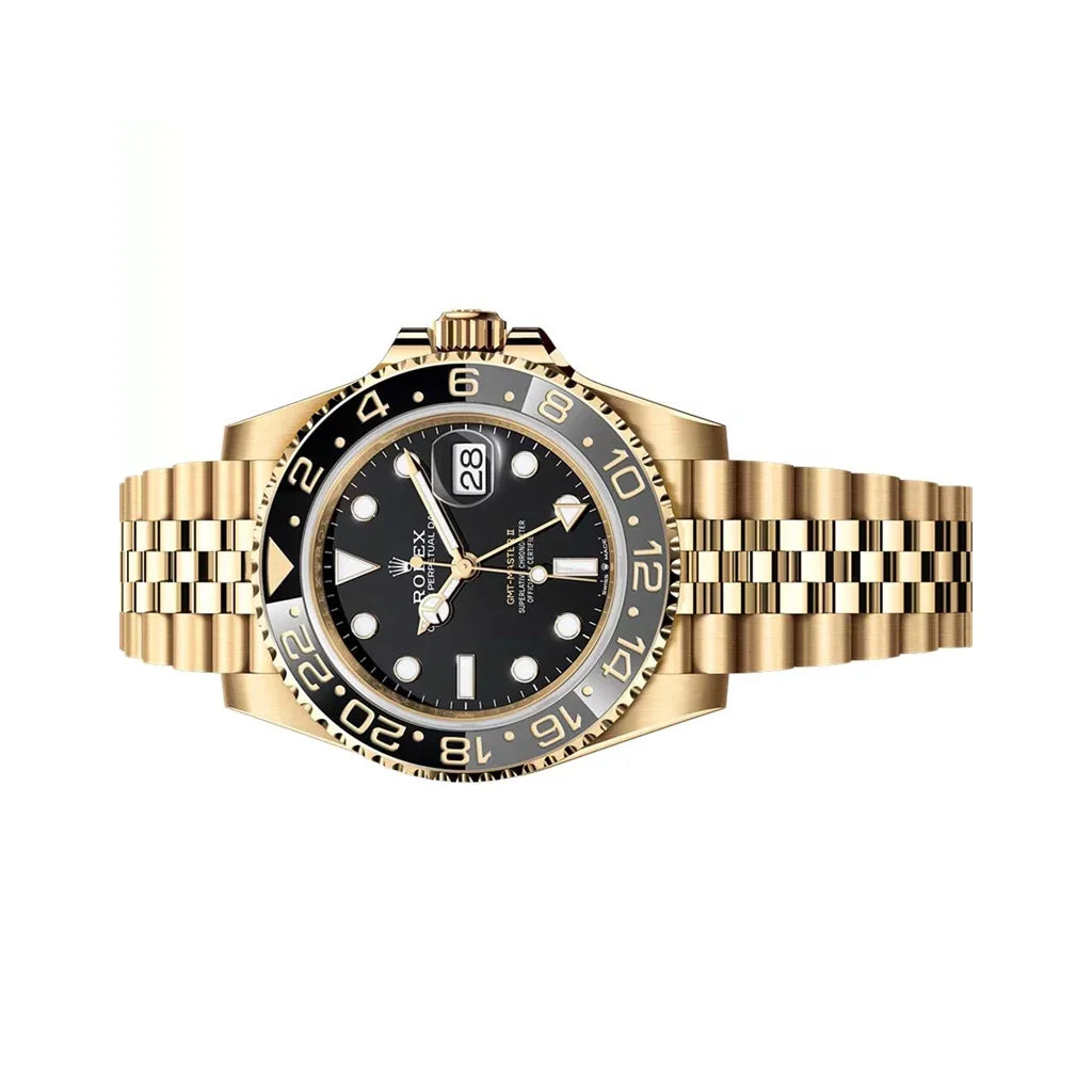 Dual Time Automatic Men’s Watch With Rotating 24-Hour Bezel