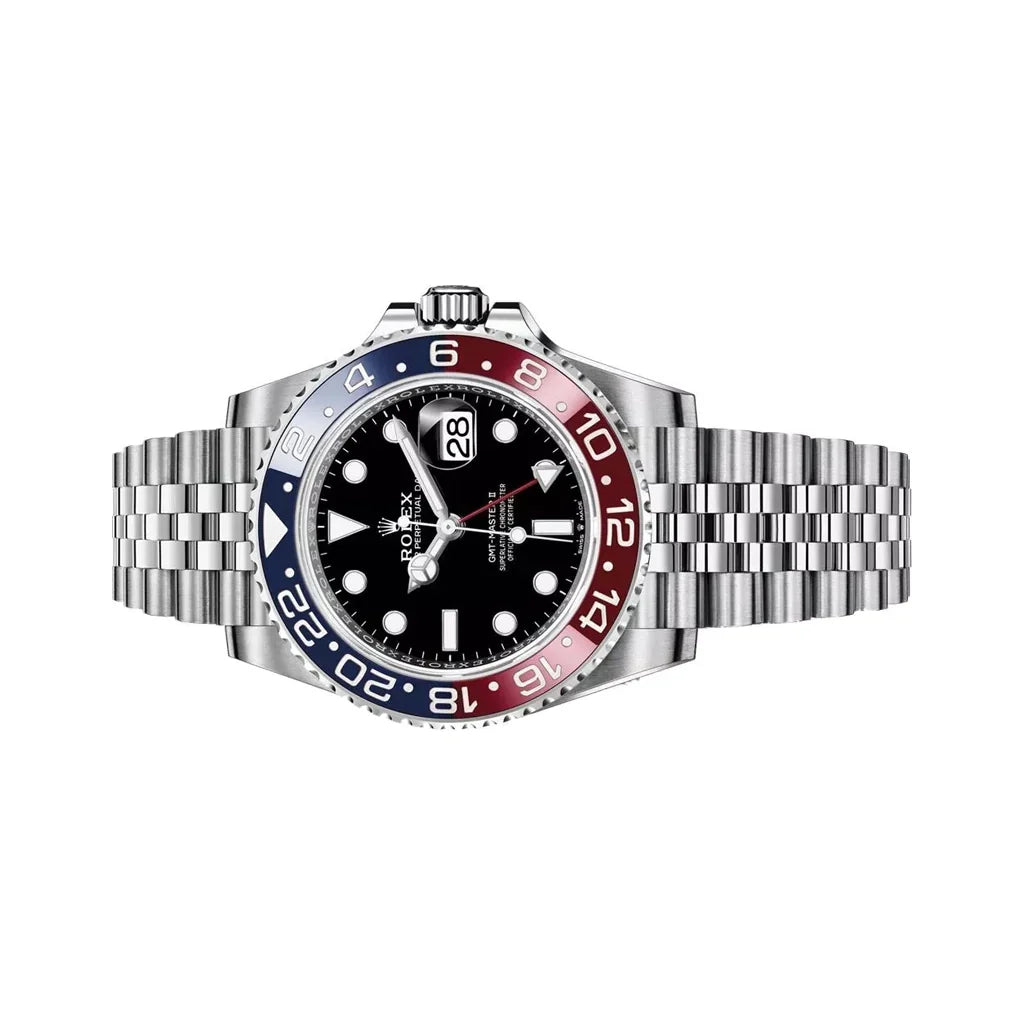 Dual Time Travel Automatic Men’s Watch With 24-Hour Rotating Bezel
