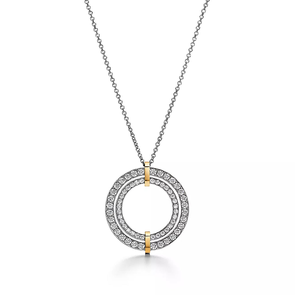 Edge Circle Pendant Necklace