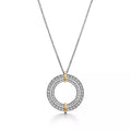 Edge Circle Pendant Necklace