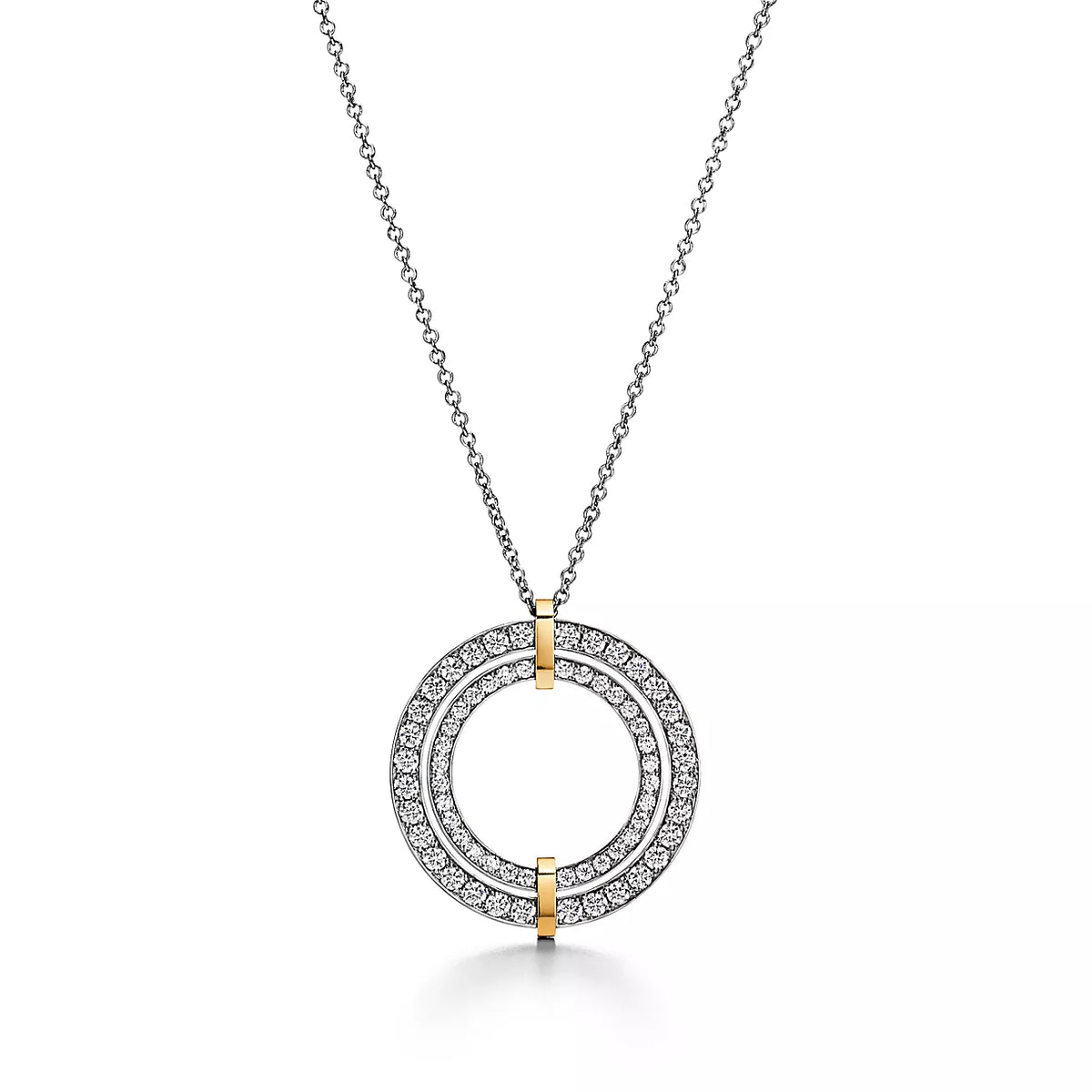 Edge Circle Pendant Necklace