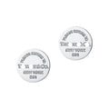 Engraved Circle Stud Earrings