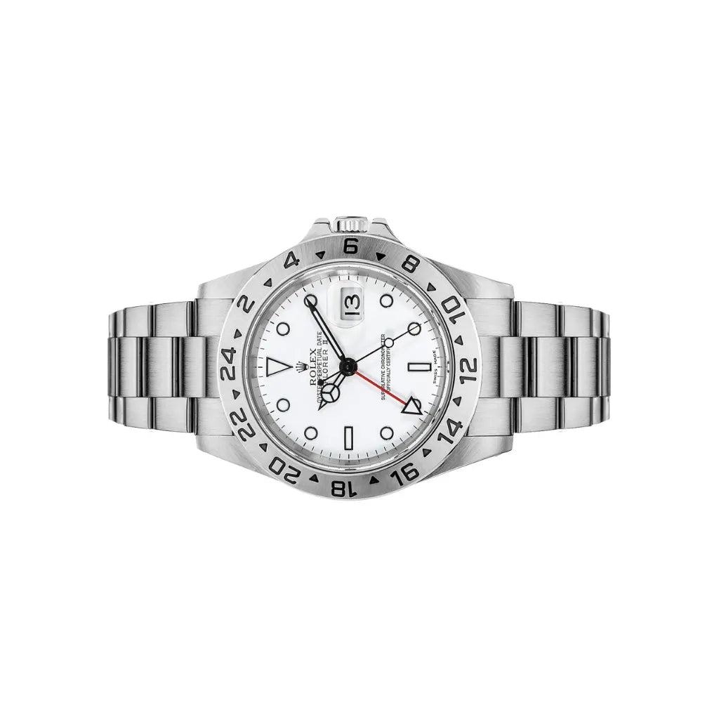 Explorer II White Dial Band Holes Men's Watch