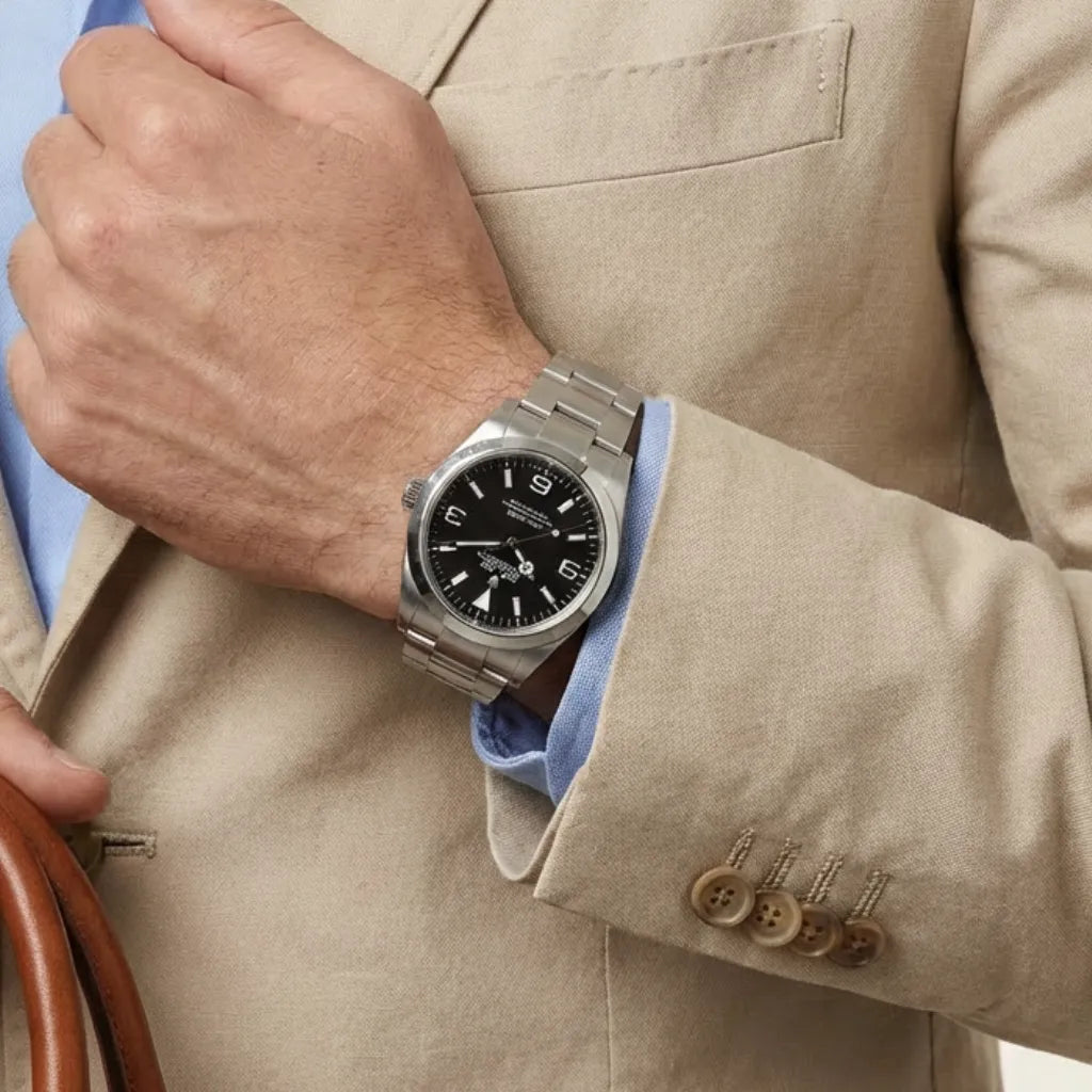 Explorer Oyster Perpetual Black Dial Steel Men's Watch