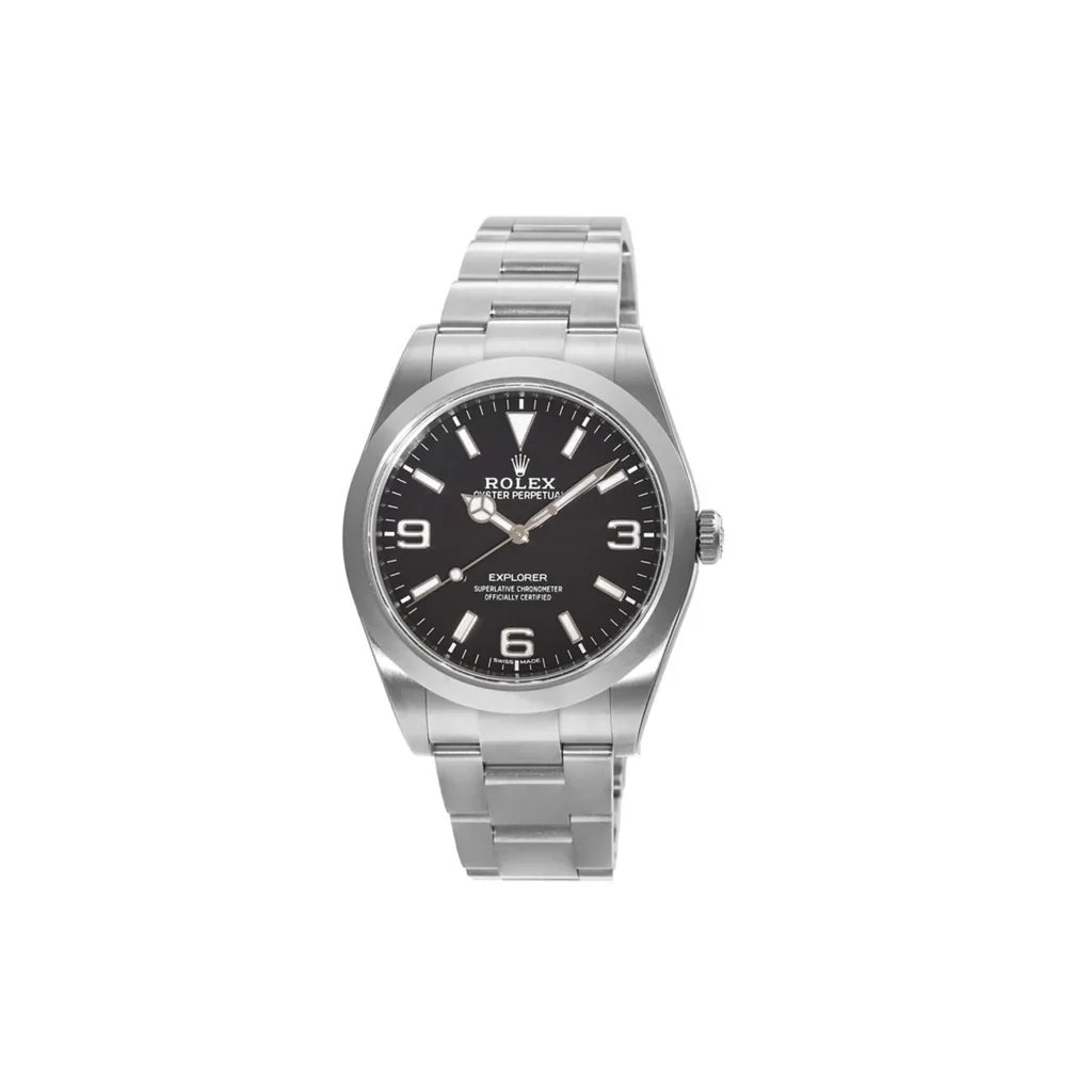 Explorer Oyster Perpetual Black Dial Steel Men's Watch