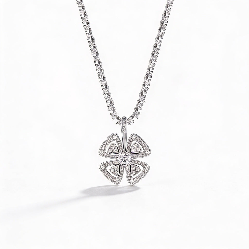Fiorever Clover Bloom Pendant Necklace