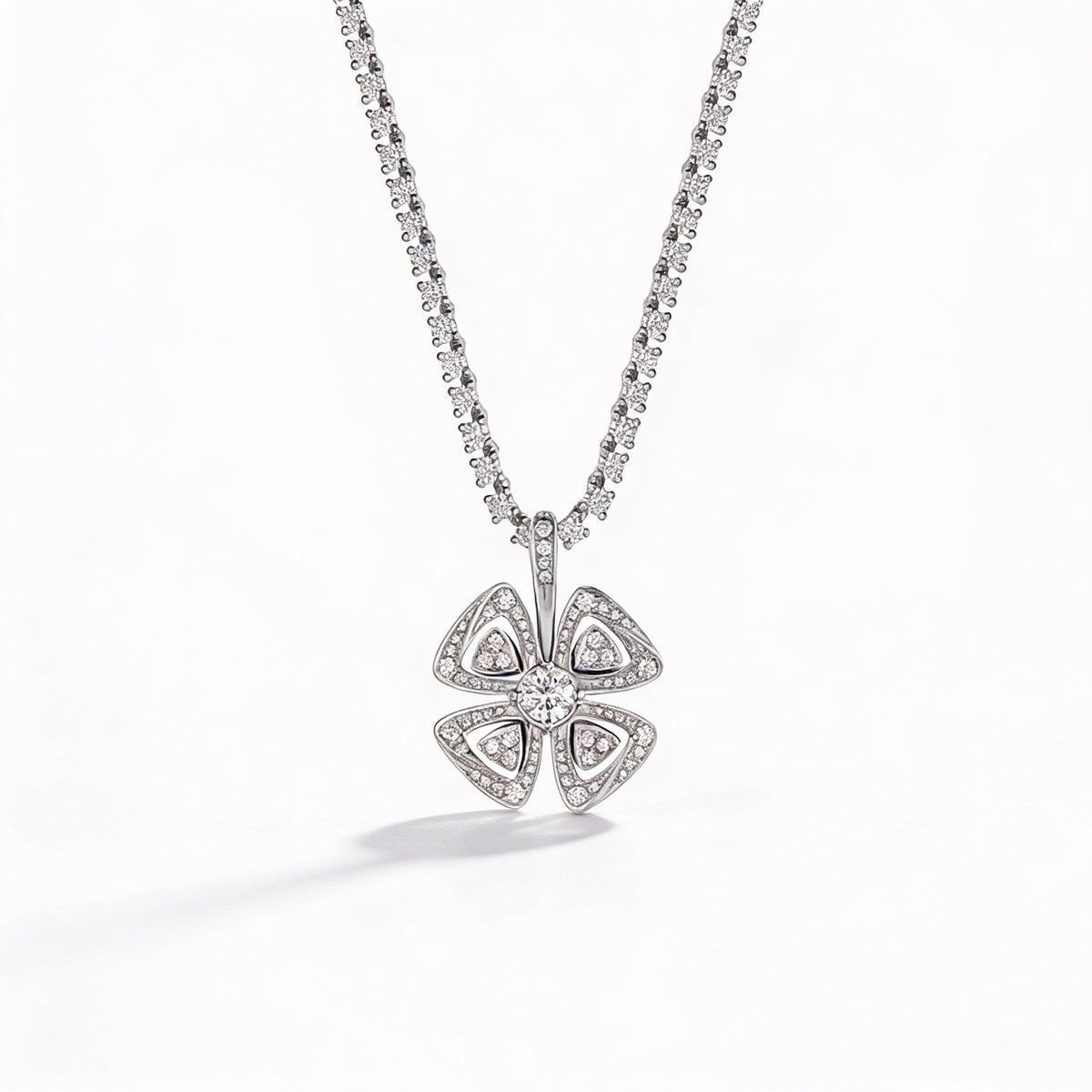 Fiorever Clover Bloom Pendant Necklace