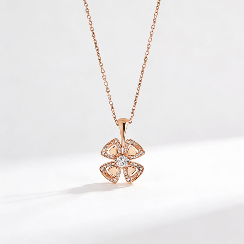 Fiorever Four Leaf Pendant Necklace