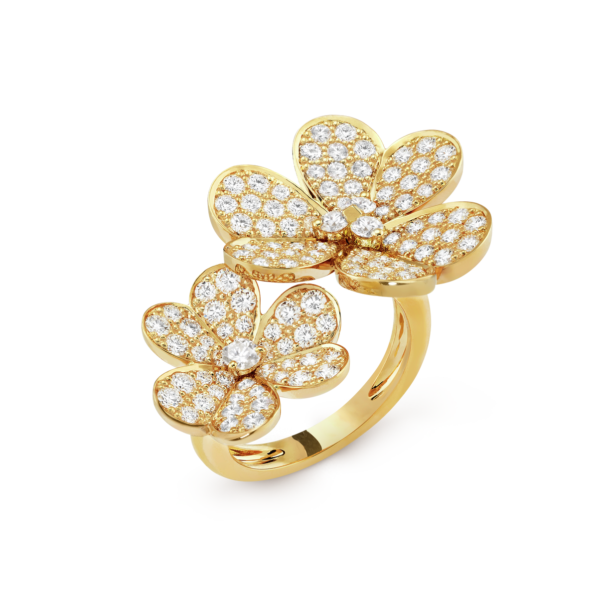 Floral Between The Finger Ring
