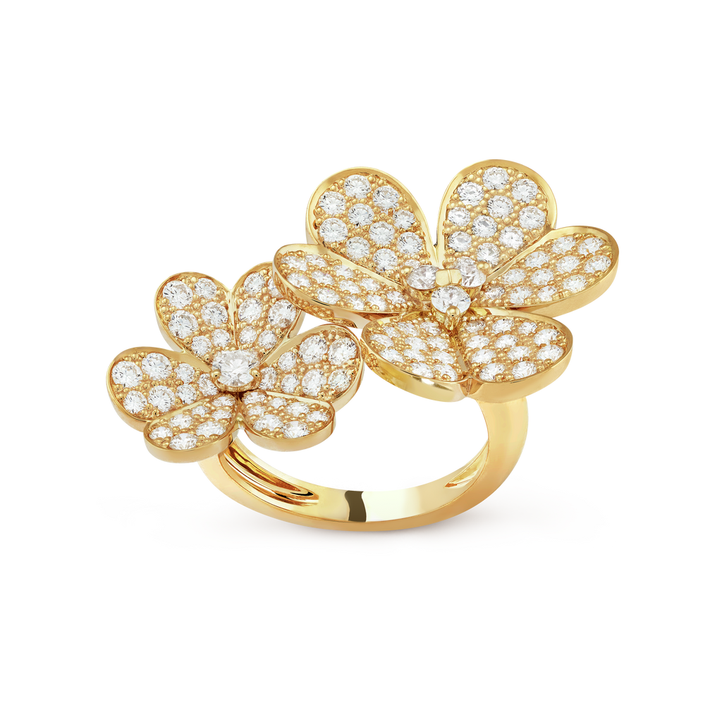Floral Between The Finger Ring
