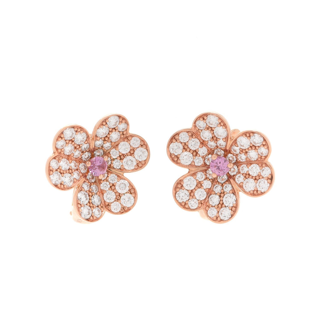 Frivole Pink Flower Earrings