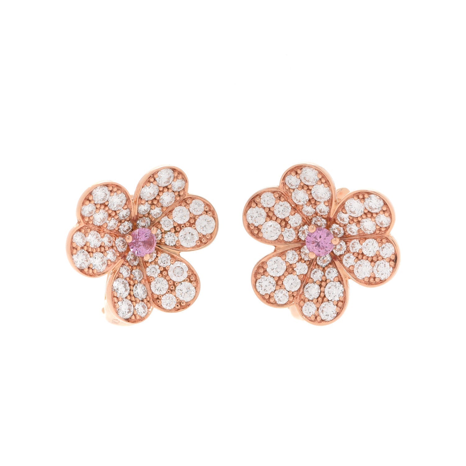 Frivole Pink Flower Earrings