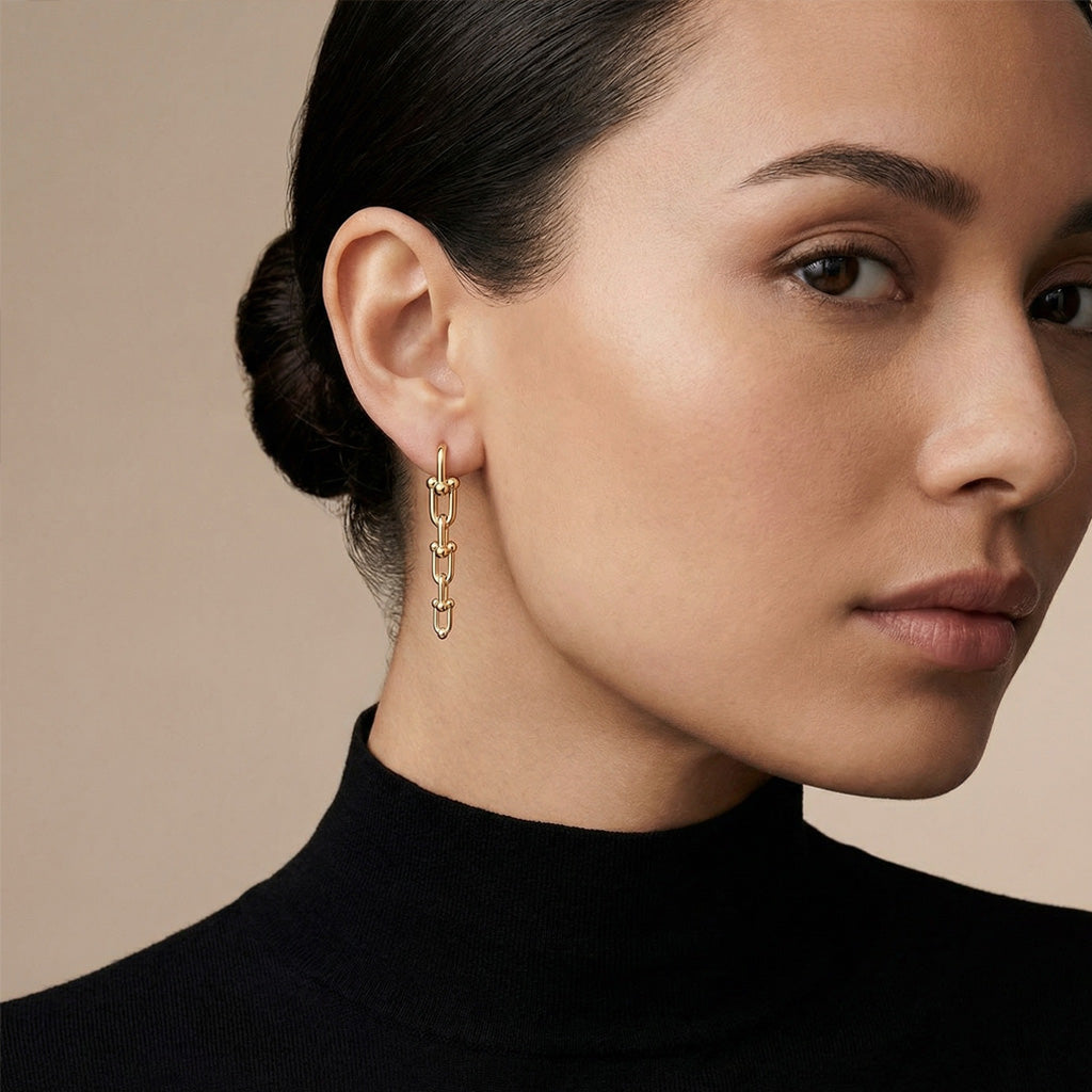 Graduated Link Drop Earrings