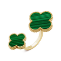 Green Clover Between The Finger Ring