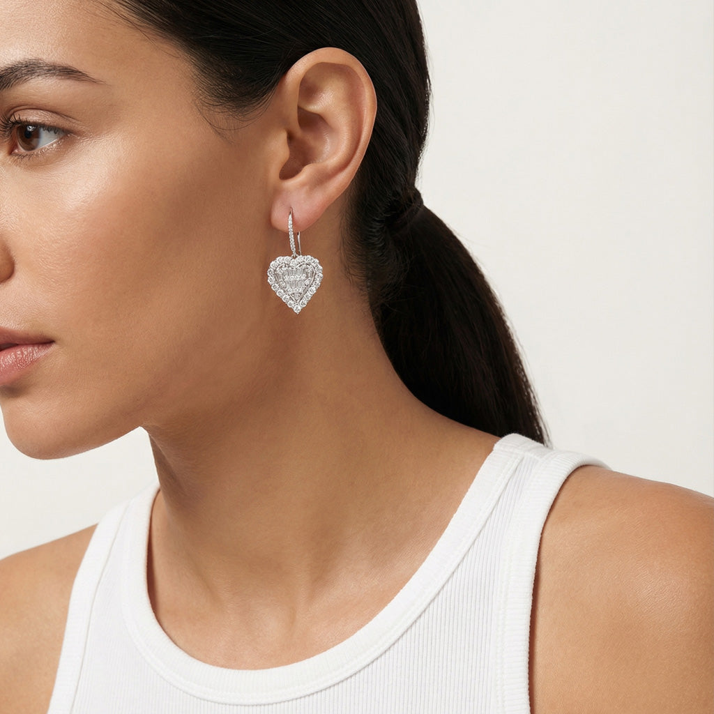 Heart Drop Earrings