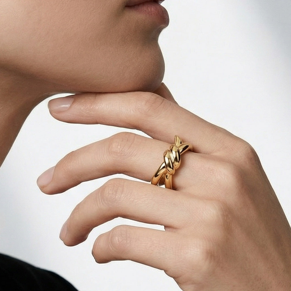 Knot Double Band Ring