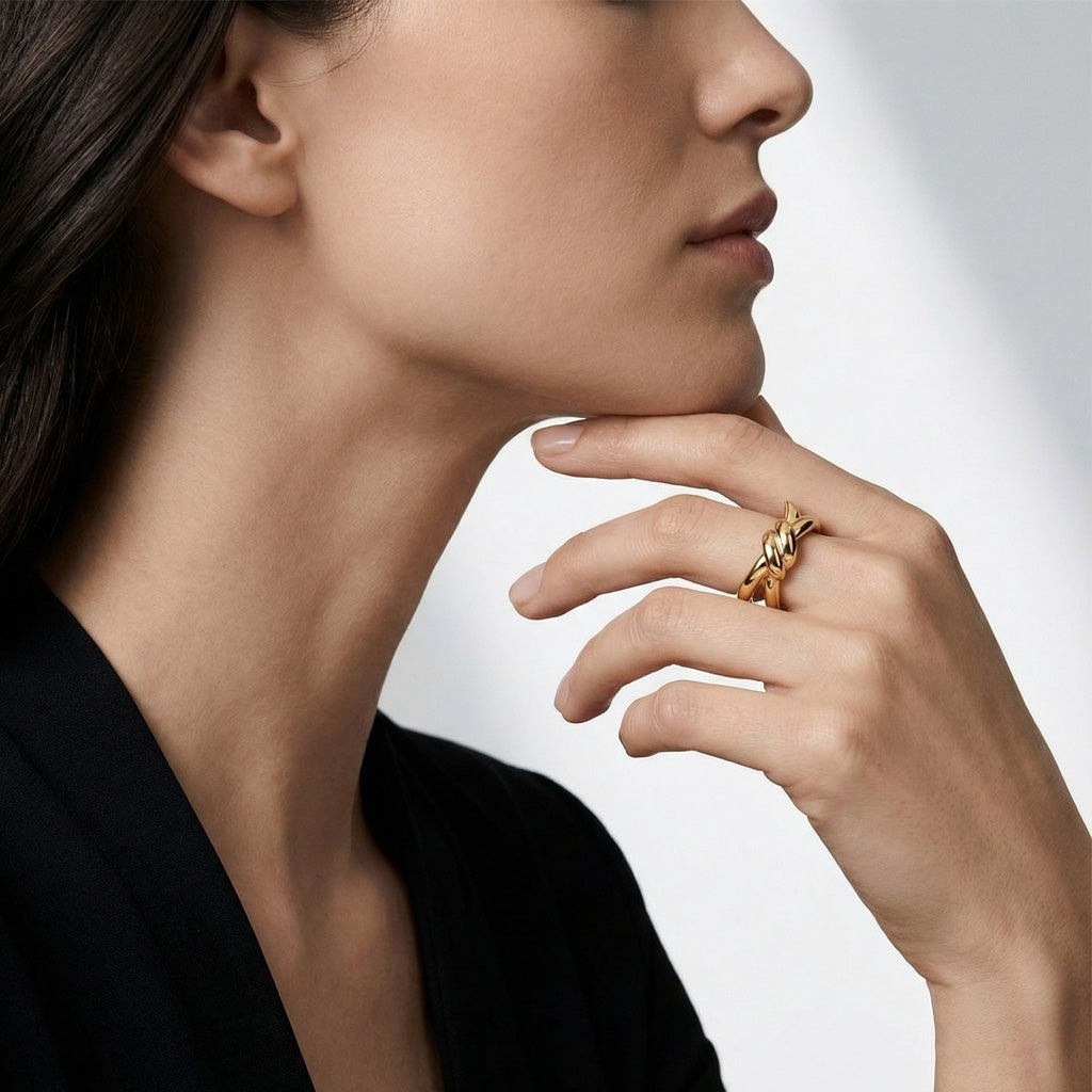 Knot Double Band Ring