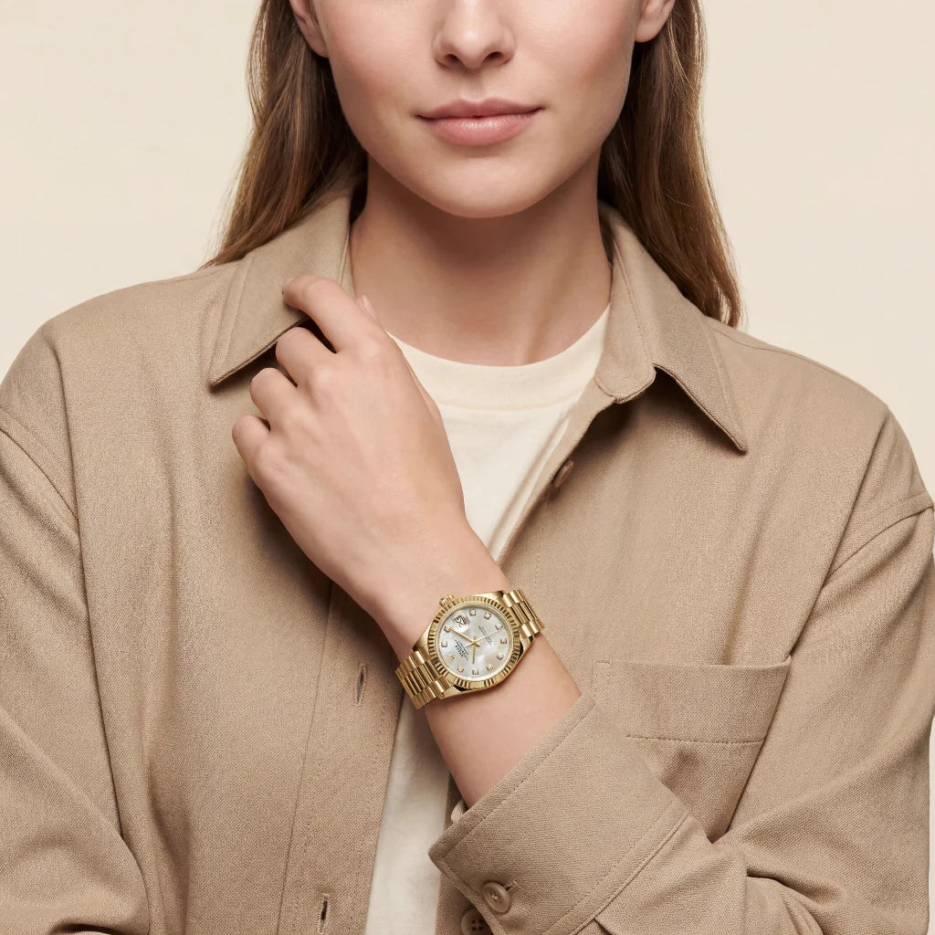 Lady Datejust Automatic Watch With Diamond Hour Layout