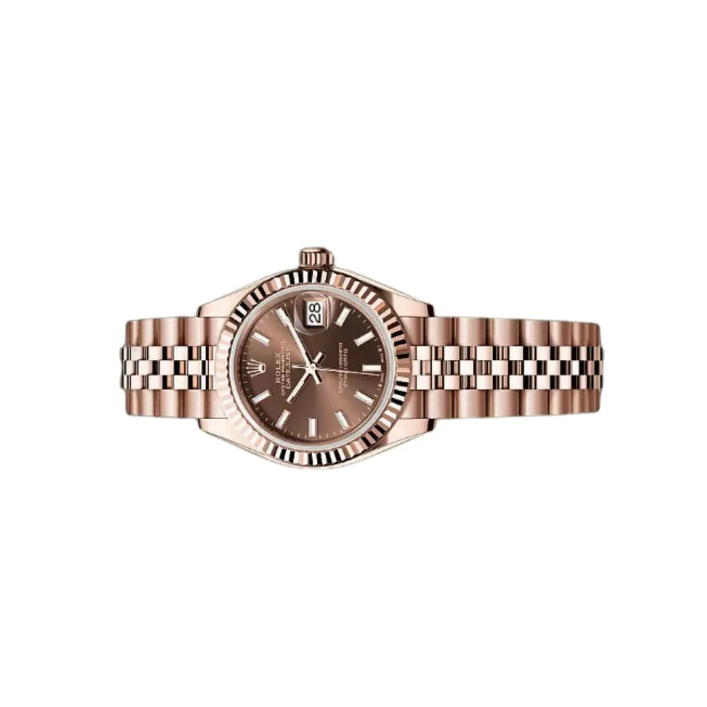 Lady Datejust Automatic Watch With Fluted Bezel And Index Dial