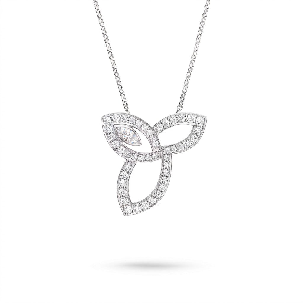 Lily Cluster Pendant Necklace