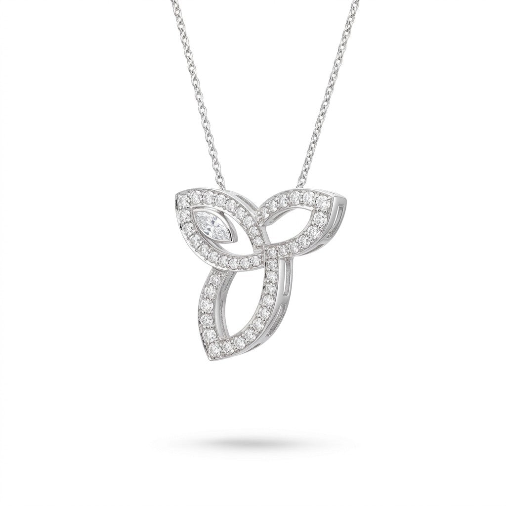 Lily Cluster Pendant Necklace