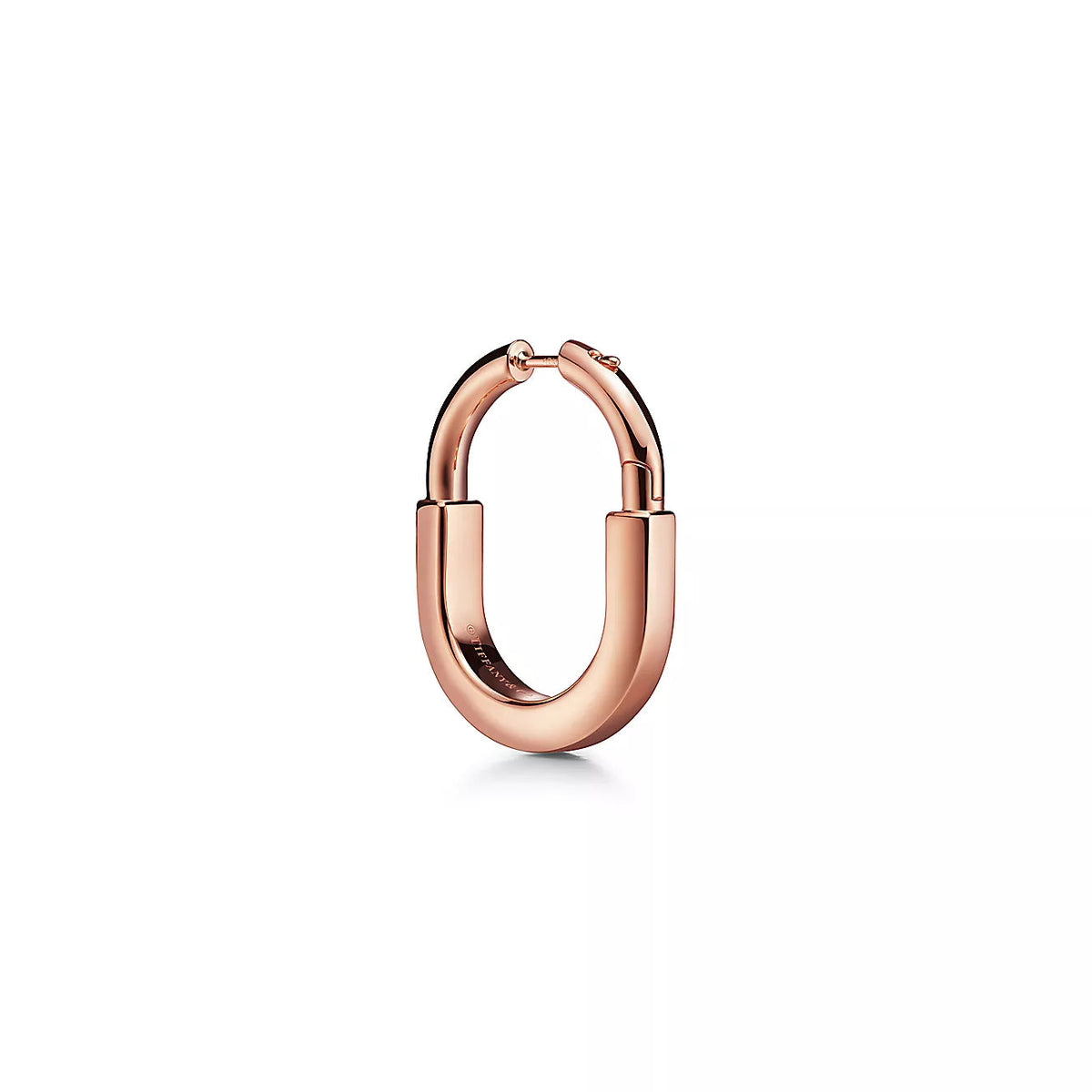 Lock Hoop Earrings Rose Edition