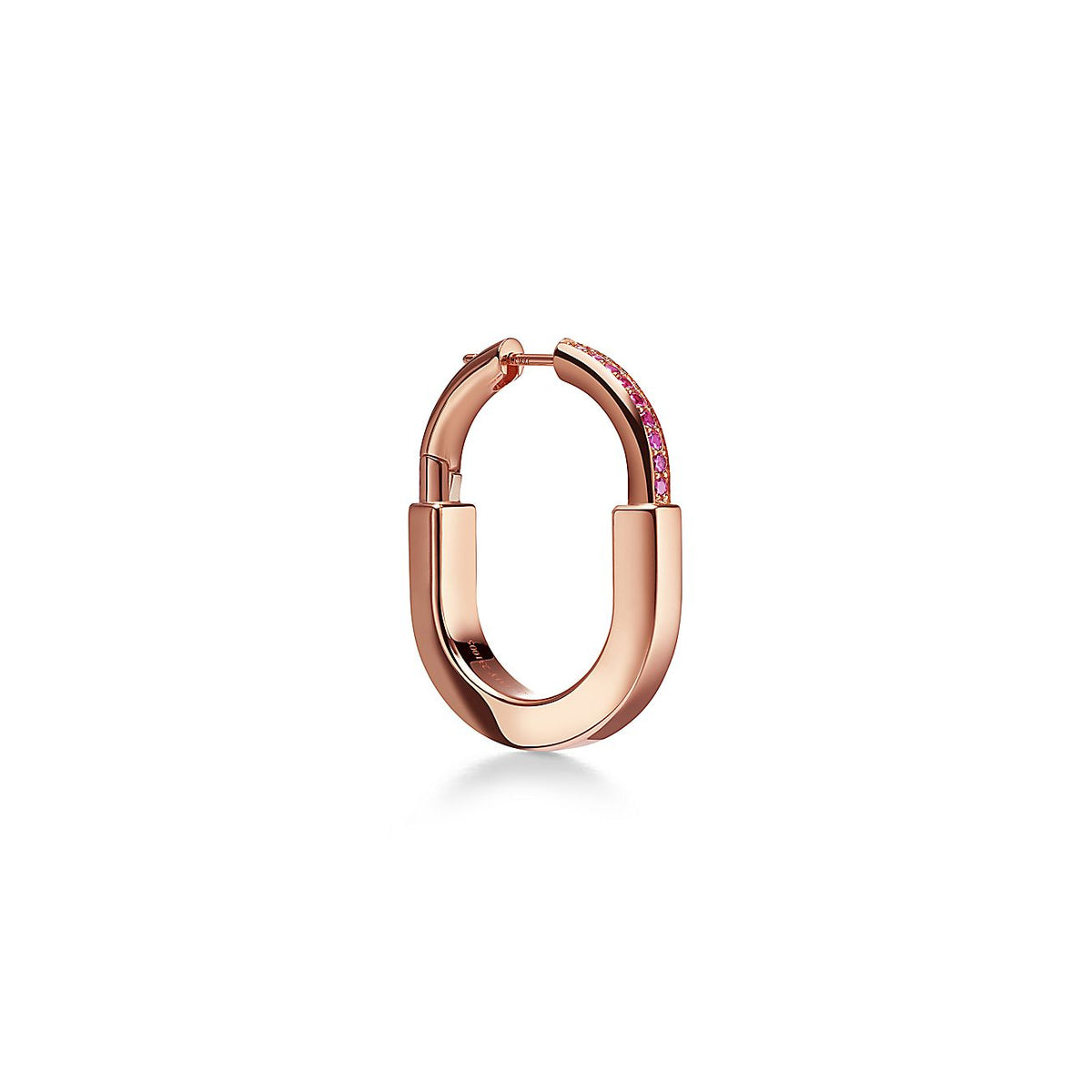 Lock Hoop Earrings Rose Edition