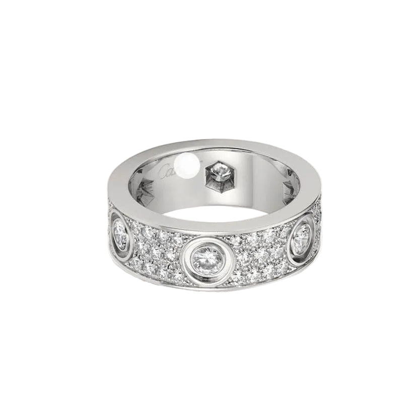 Love 6 Diamonds Paved Ring