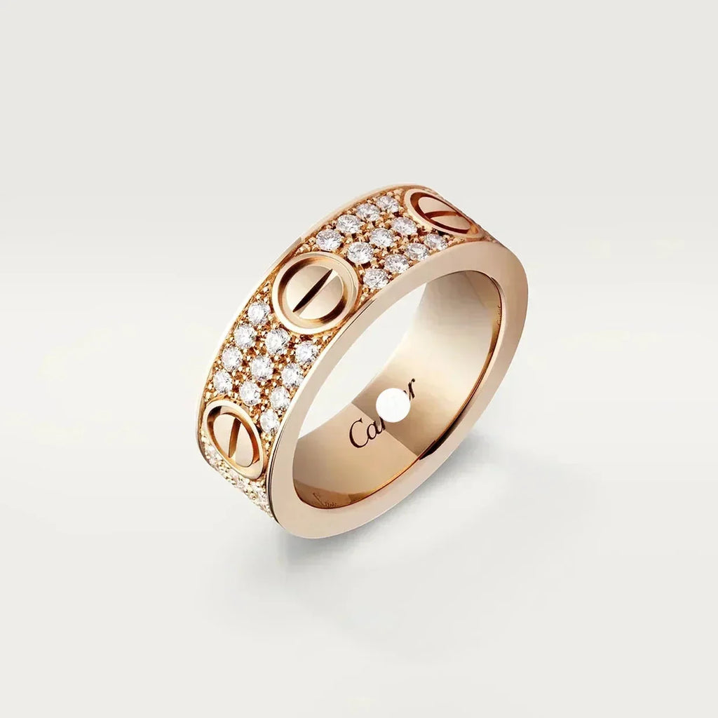 Love 6 Diamonds Paved Ring