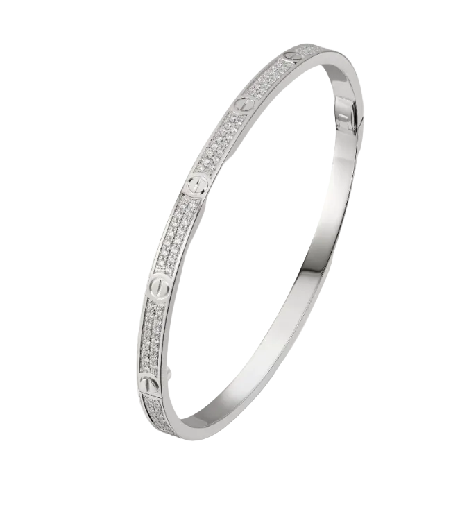 Small Paved Diamonds Love Bracelet Radiant Elegance