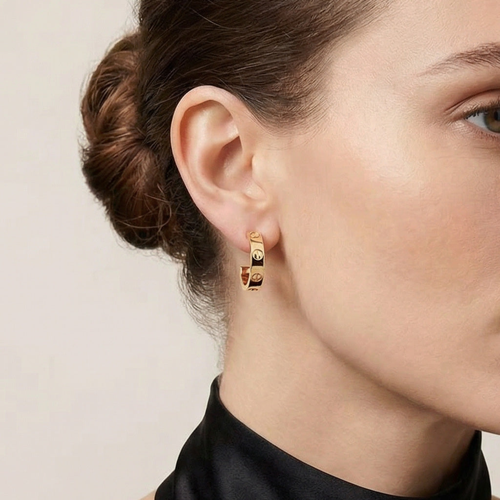 Love Hoop Earrings 2.65mm