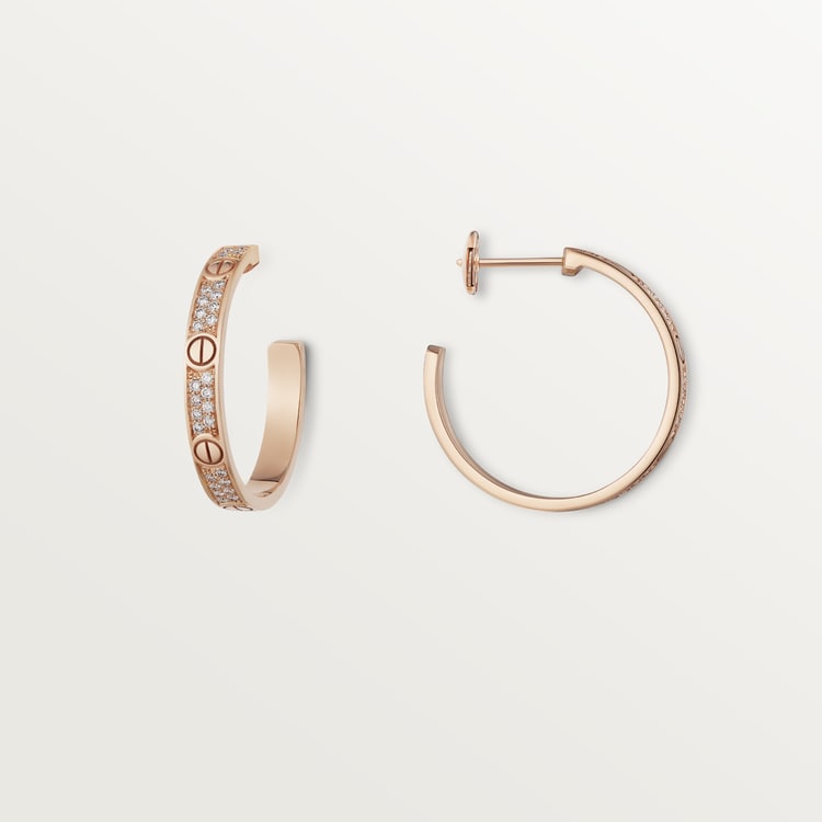 Love Pavé Hoop Earrings