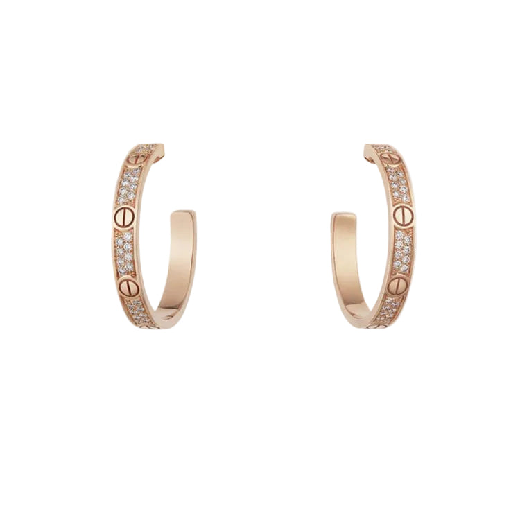 Love Pavé Hoop Earrings