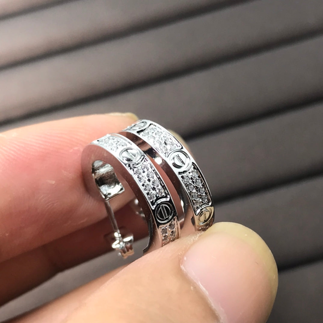 Love Pavé Hoop Earrings