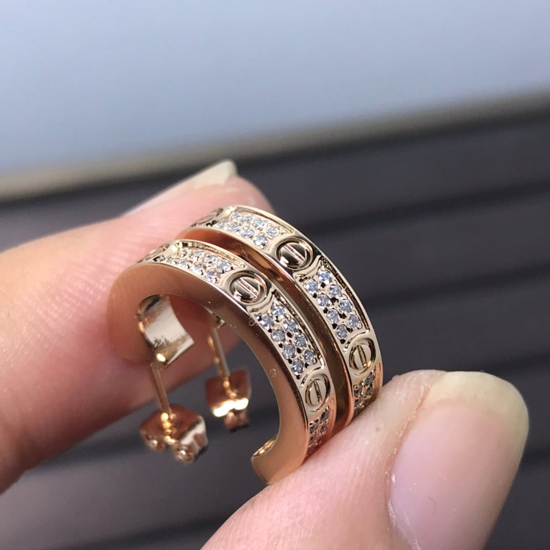 Love Pavé Hoop Earrings