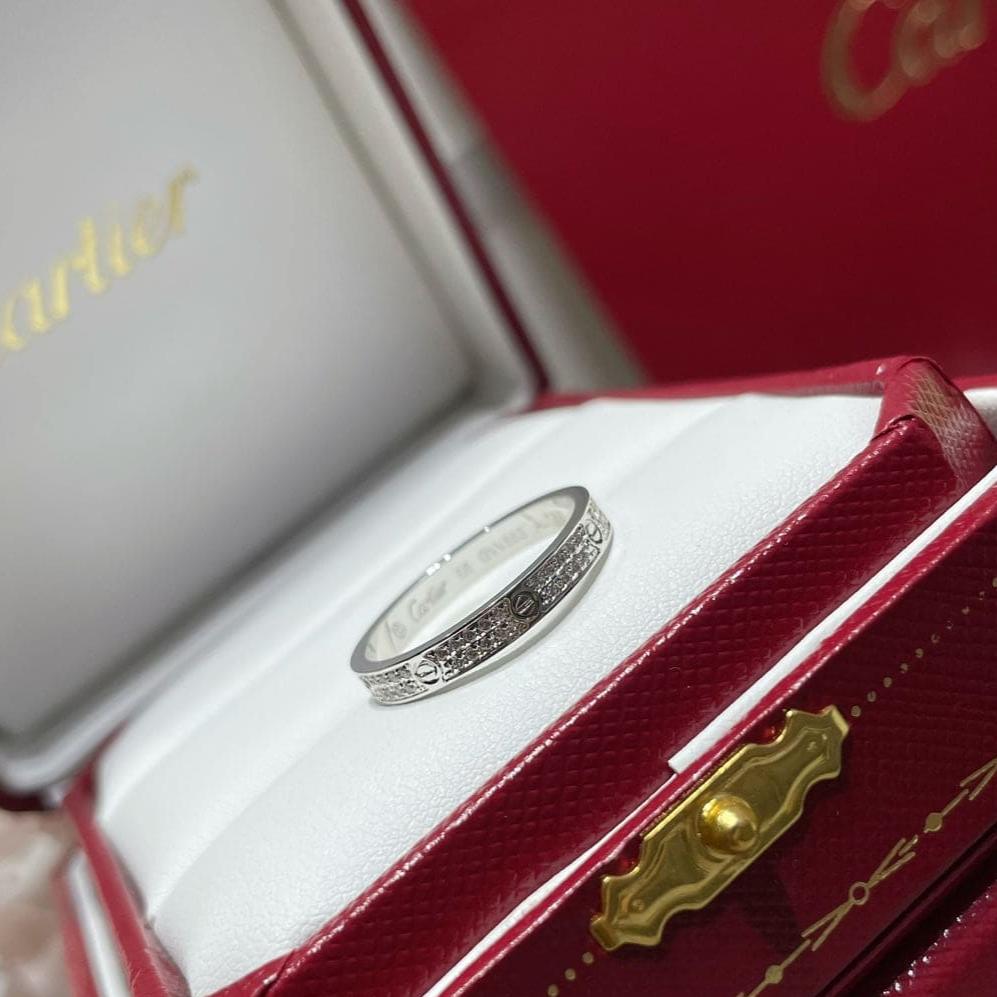Love Pavé Slim Ring