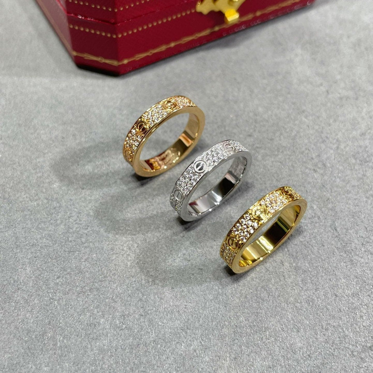Love Pavé Slim Ring