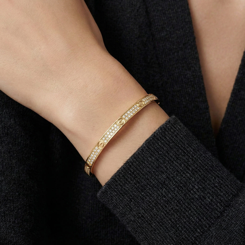 Small Love Diamonds Paved Bracelet