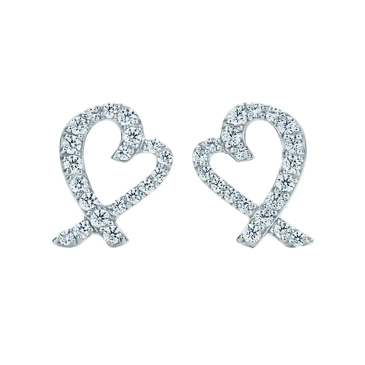 Loving Heart Pave Earrings