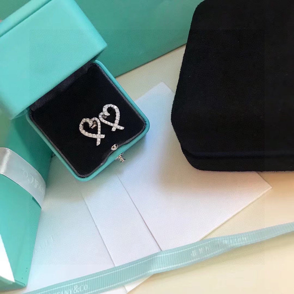 Loving Heart Pave Earrings