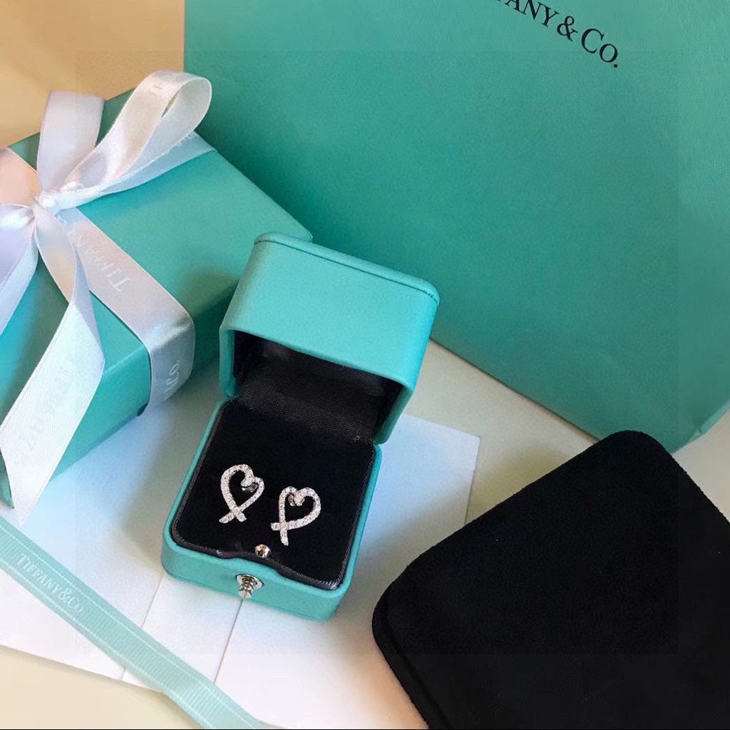 Loving Heart Pave Earrings