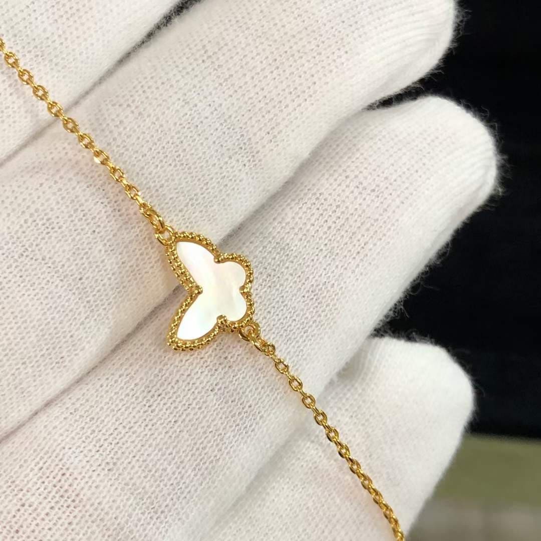 Lucky Alhambra Butterfly Pendant Bracelet
