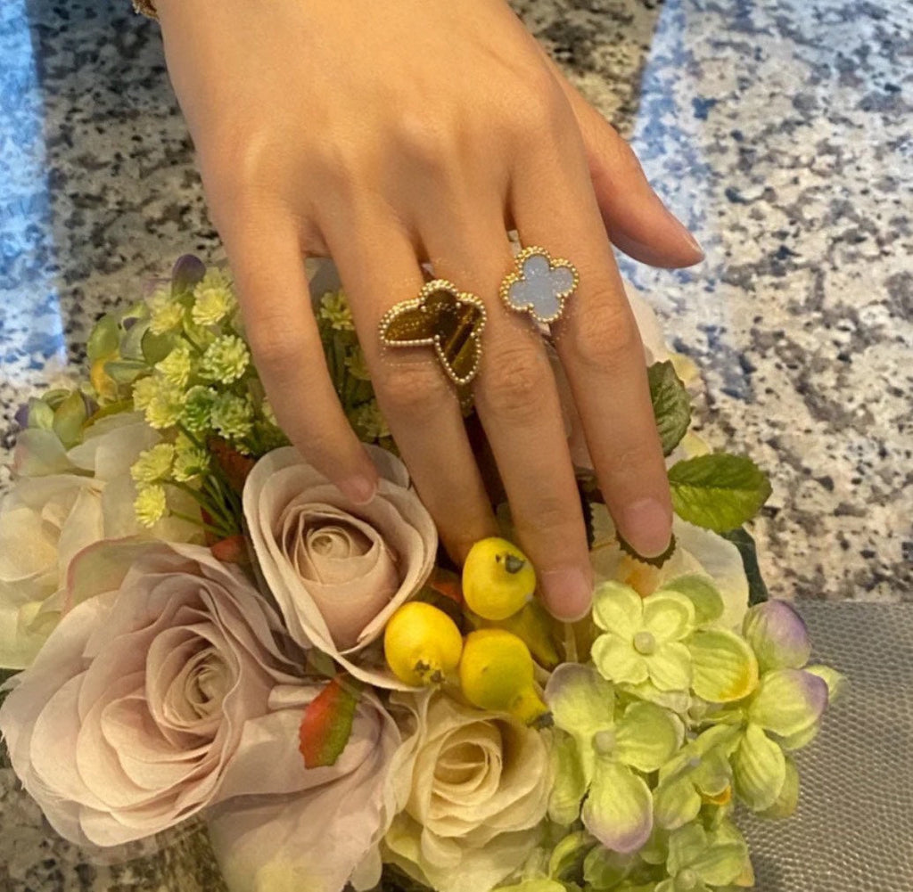 Lucky Alhambra Inspired Between The Finger Ring