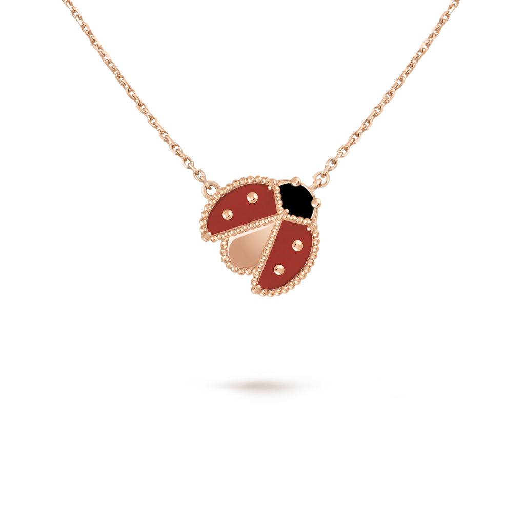 Lucky Spring Ladybug Pendant Necklace