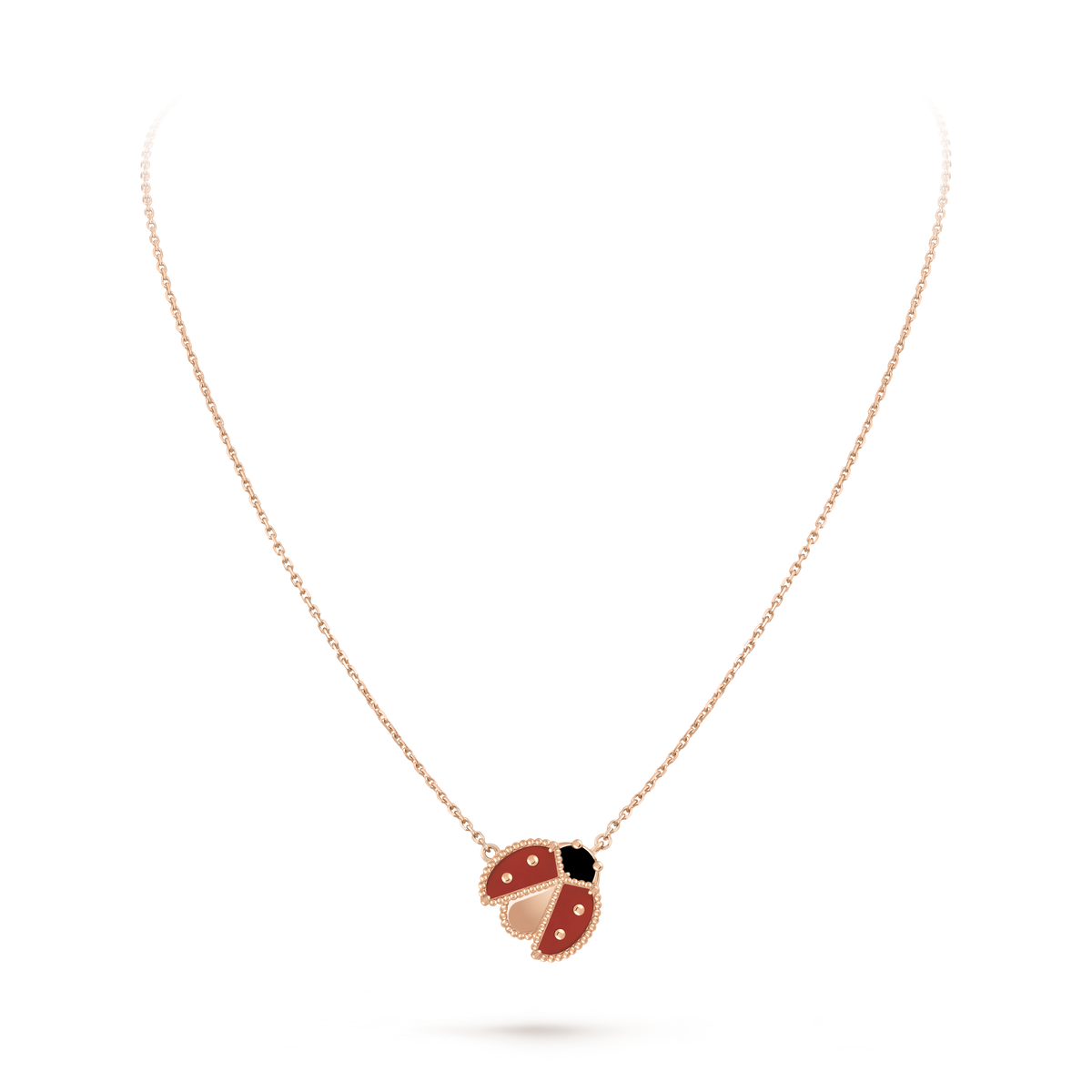 Lucky Spring Ladybug Pendant Necklace
