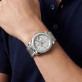 Luxury Automatic Day Date Watch With Meteorite Diamond Dial